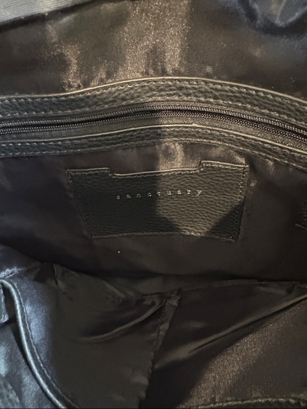 Sanctuary Black Leather Backpack Purse - Picture 3 of 4